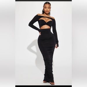 Cut Out Maxi Dress- Black